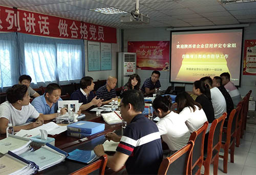 陜西省企業(yè)信用評(píng)定專家組對(duì)陜煤建設(shè)集團(tuán)進(jìn)行企業(yè)評(píng)定