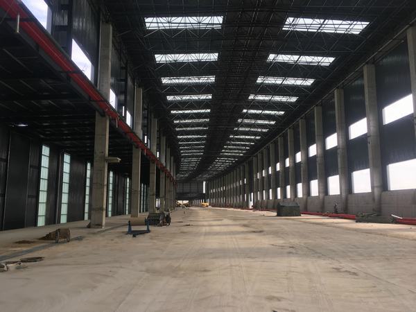 陜煤建設韓城分公司郭家灣集運站儲煤棚工程1#、2#儲煤棚主體結構工程順利完工