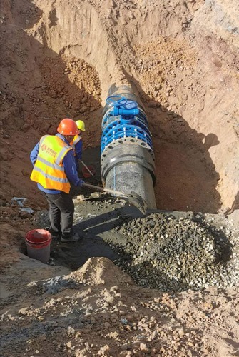 陜煤建設(shè)路橋分公司小保當(dāng)一、二號礦井復(fù)用水輸水管道（一期）工程順利完工