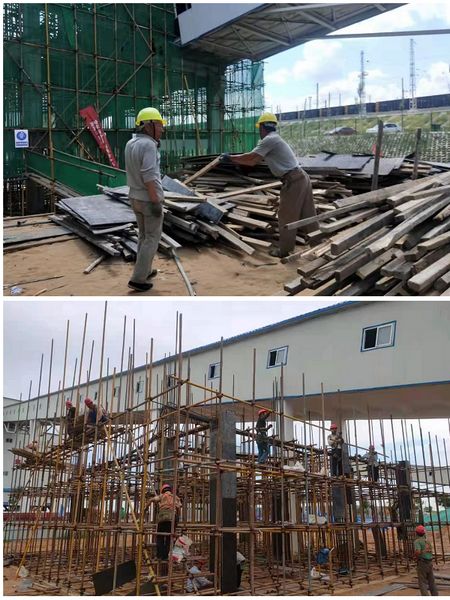 陜煤建設(shè)天工公司土建二部烈日下的寫真