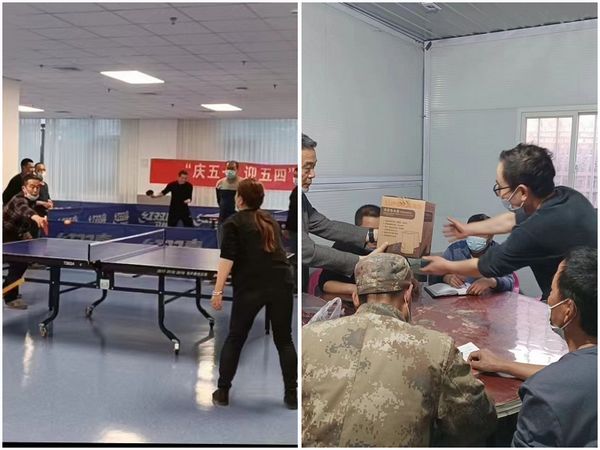 陜煤建設(shè)天工公司土建二部開展“慶五一，迎五四”乒乓球比賽主題黨日活動(dòng)