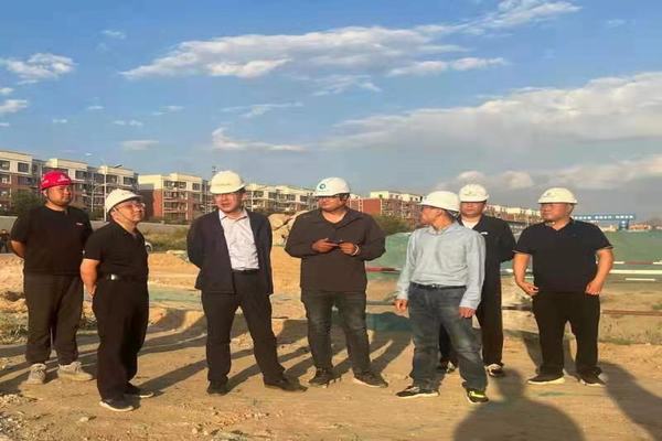 包頭市東河區(qū)副區(qū)長楊建軍一行蒞臨陜煤建設天工公司中潤府（一期）項目指導工作