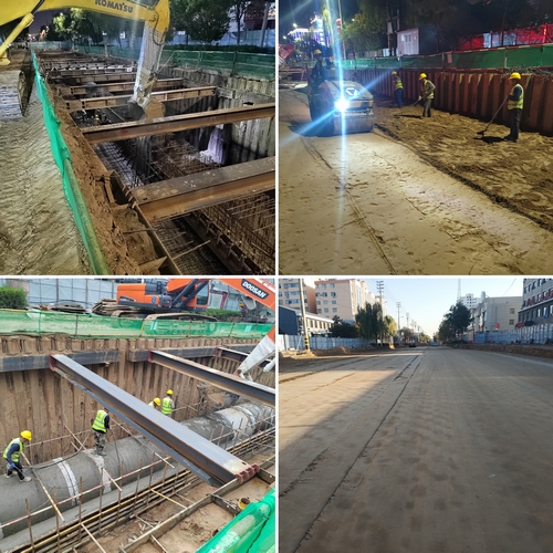 陜煤建設(shè)上郡北路道路綜合整治提升工程：倒排工期搶進(jìn)度 加班加點施工忙